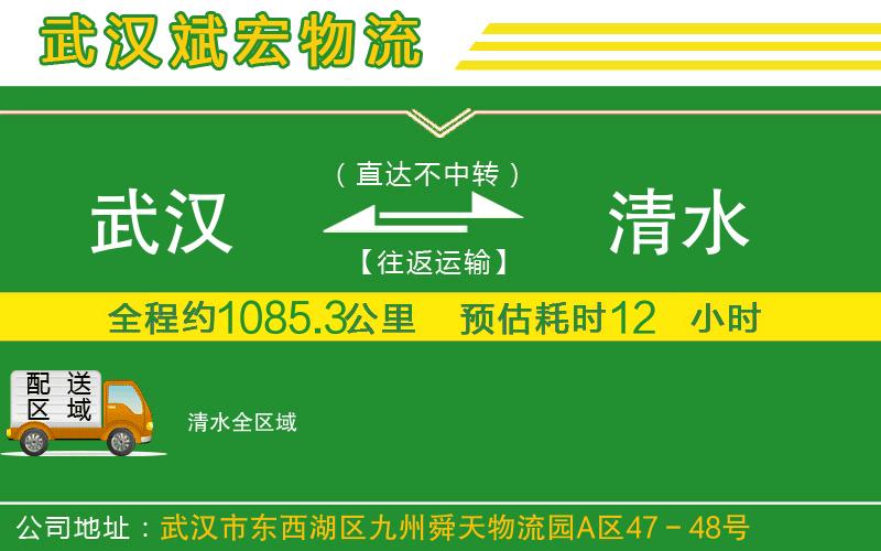 武漢到清水物流公司