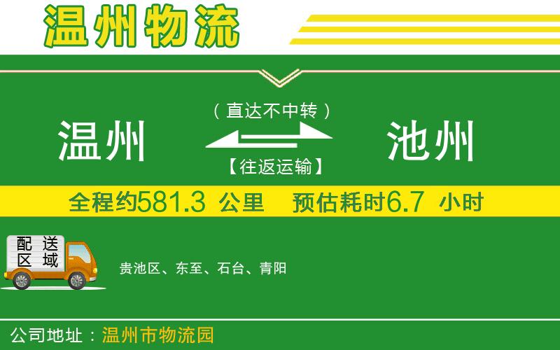 溫州到池州物流公司