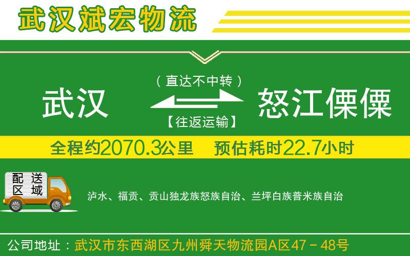 武漢到怒江傈僳族自治州貨運專線