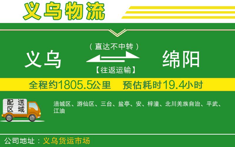 義烏到綿陽物流公司