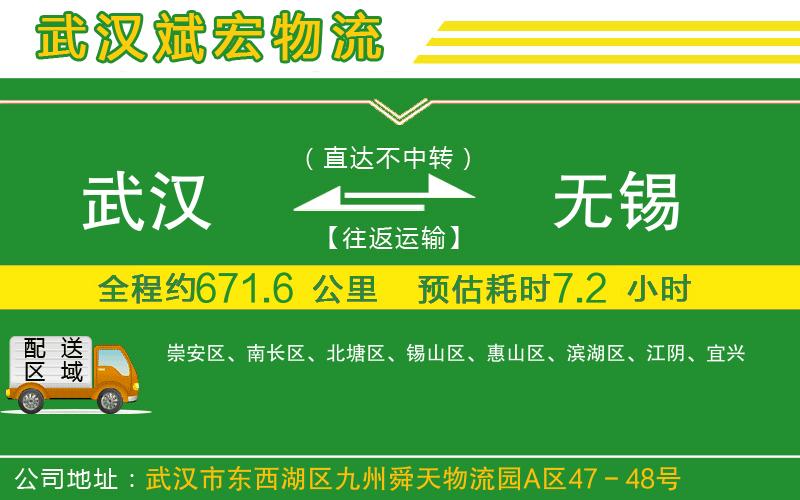 武漢到無錫貨運專線