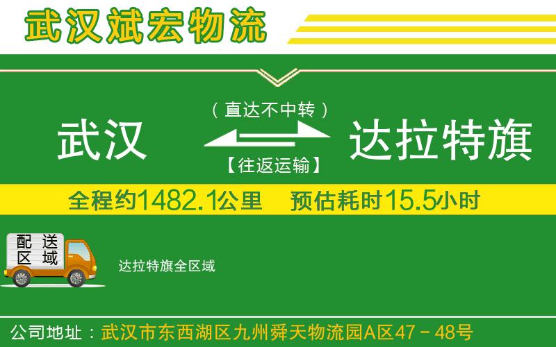 武漢到達拉特旗貨運公司