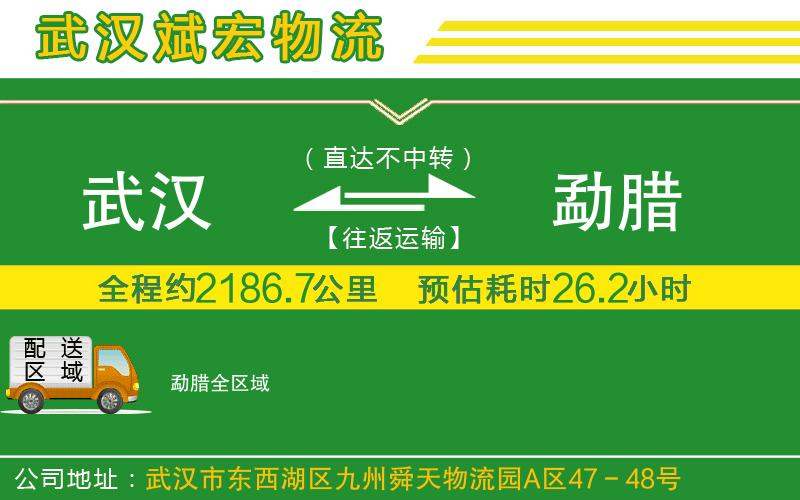 武漢到勐臘貨運公司