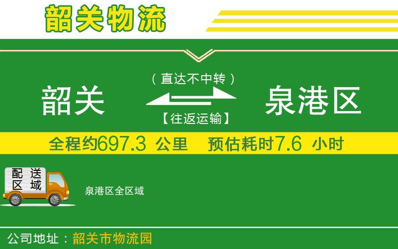 韶關(guān)到泉港區(qū)物流公司