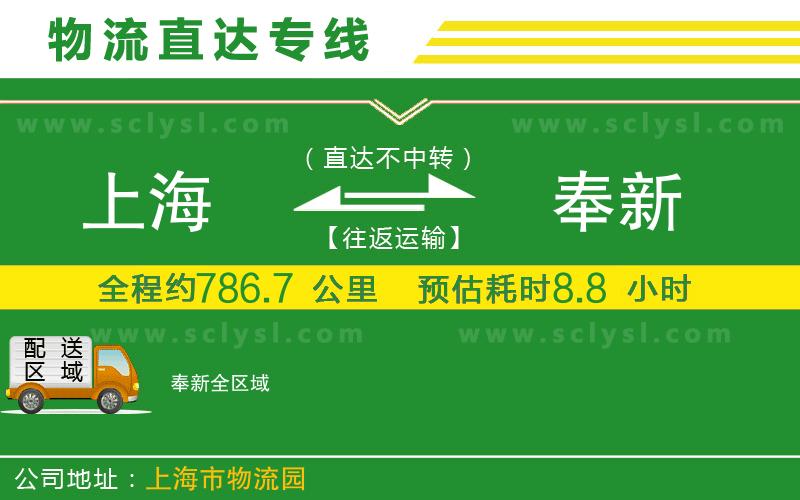 上海到奉新物流專線