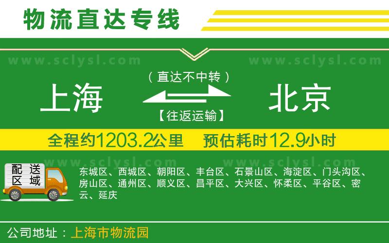 上海到北京物流專線
