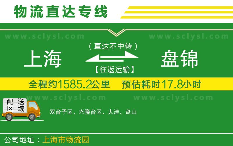 上海到盤錦物流專線