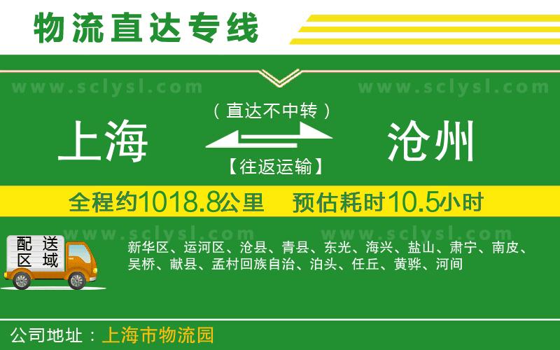 上海到滄州物流專線