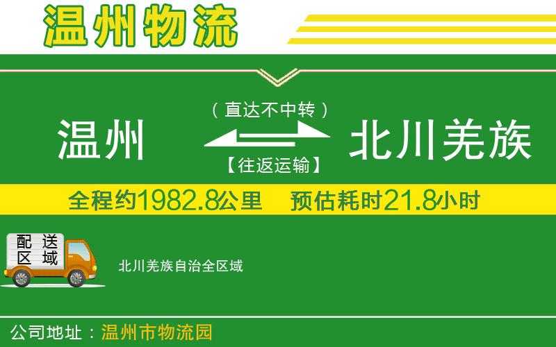 溫州到北川羌族自治物流