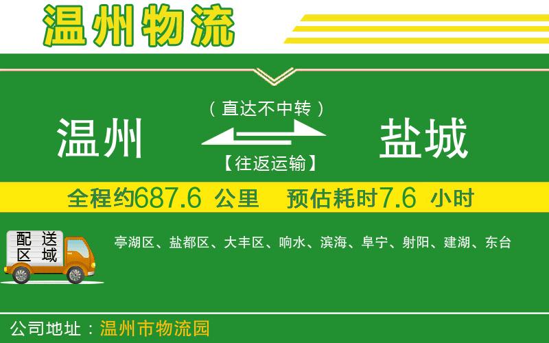 溫州到鹽城物流