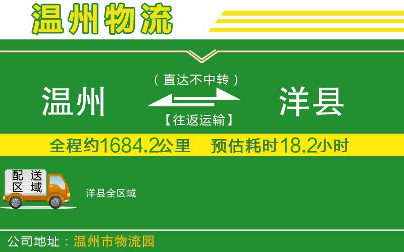 溫州到洋縣貨運(yùn)專(zhuān)線