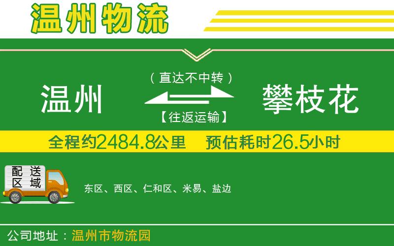 溫州到攀枝花貨運公司