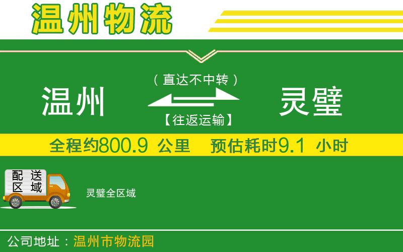 溫州到靈璧物流